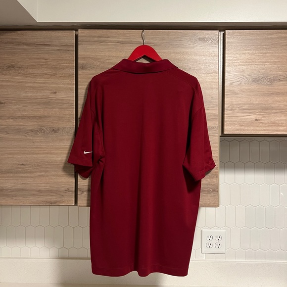 Nike Golf Dri-Fit Red Short Sleeve Collared Shirt Men’s XL - Picture 3 of 4